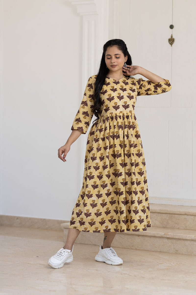 Zoe - Printed Anarkali Dress