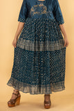 Venus - Blue Georgette Maxi Dress